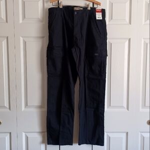 Wrangler Authentics 36 X 32 Men's Black Cargo Pants Cotton Workwear, Casual